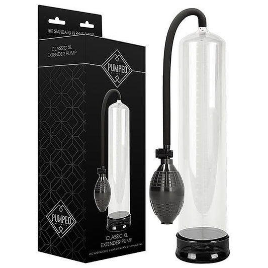 Shots Pumped Classic XL Extender Penis Pump Clear - Penis Pumps And Stretchers