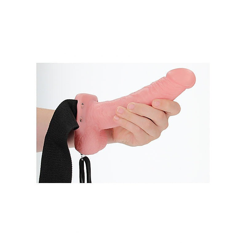 REALROCK Hollow Strap-On Dong with Balls by Shots Toys - Strap On Sextoys