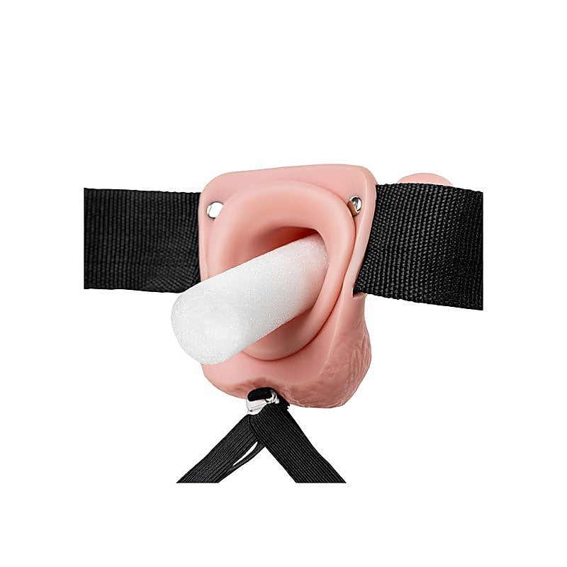 REALROCK Hollow Strap-On Dong with Balls by Shots Toys - Strap On Sextoys