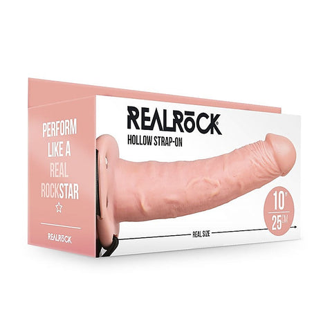 REALROCK Hollow Strap-On Extra Girth and Length - Strap On Sextoys