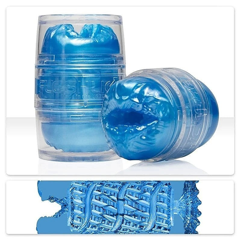 Quickshot Alien Blue Metallic Mouth and Butt by Fleshlight - Fleshlight Male Masturbators