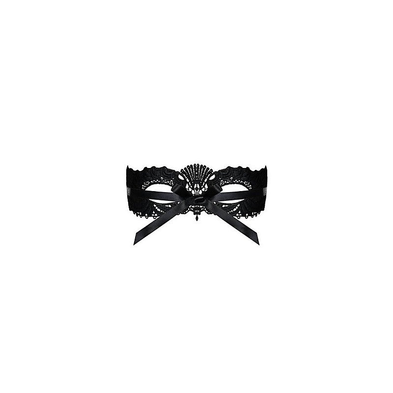 A700 Black Sexy Eye Mask with Ribbon Tie by Obsessive - Masks And Blindfolds