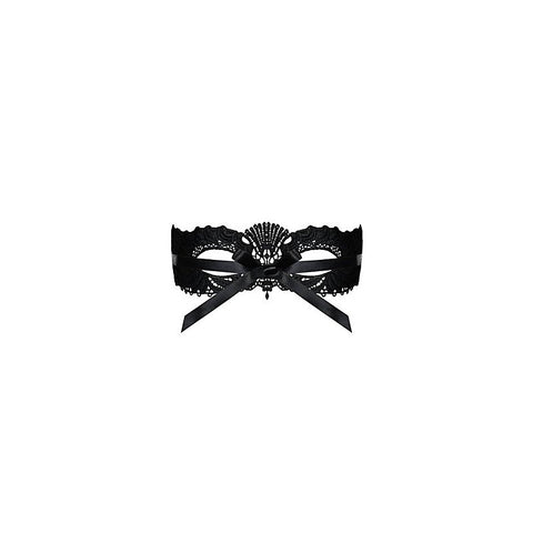 A700 Black Sexy Eye Mask with Ribbon Tie by Obsessive - Masks And Blindfolds