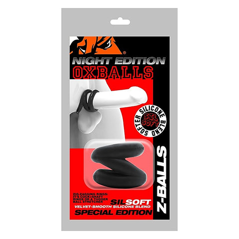 Z-Balls Zig-Zag Cock Ring Ball Stretcher Night by OxBalls - Ball and Cock Toys