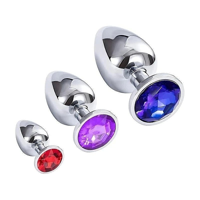 SXE Stainless Steel Comfort 3 Piece Butt Plug Set - Butt Plugs