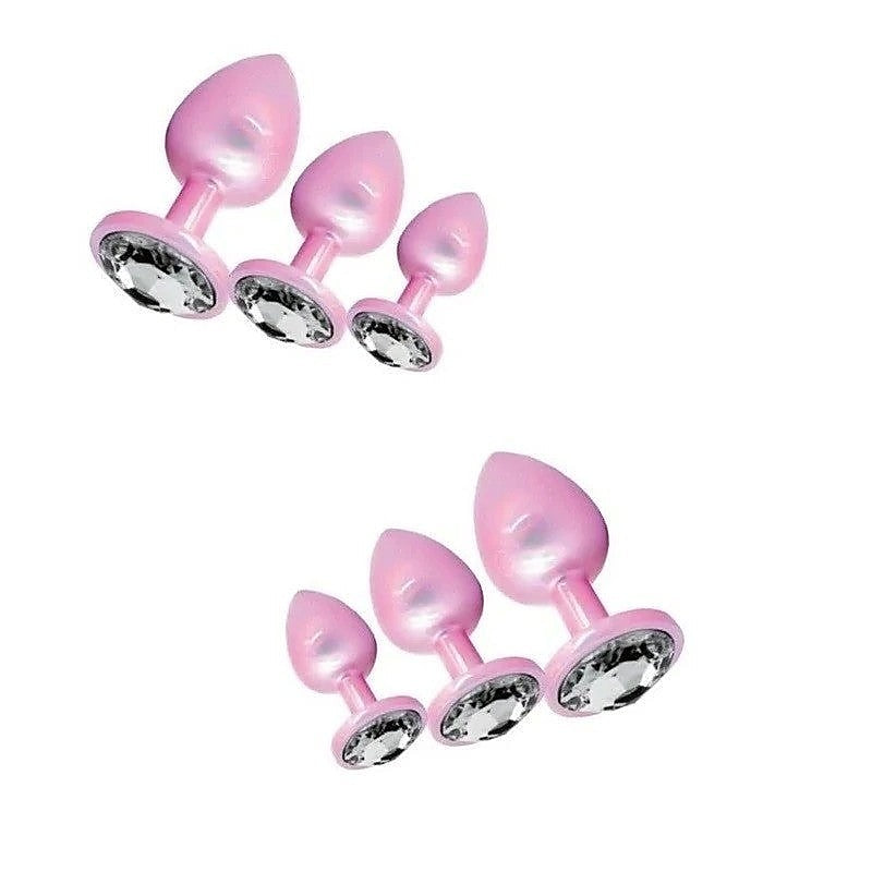 SXE Stainless Steel Comfort 3 Piece Butt Plug Set - Butt Plugs