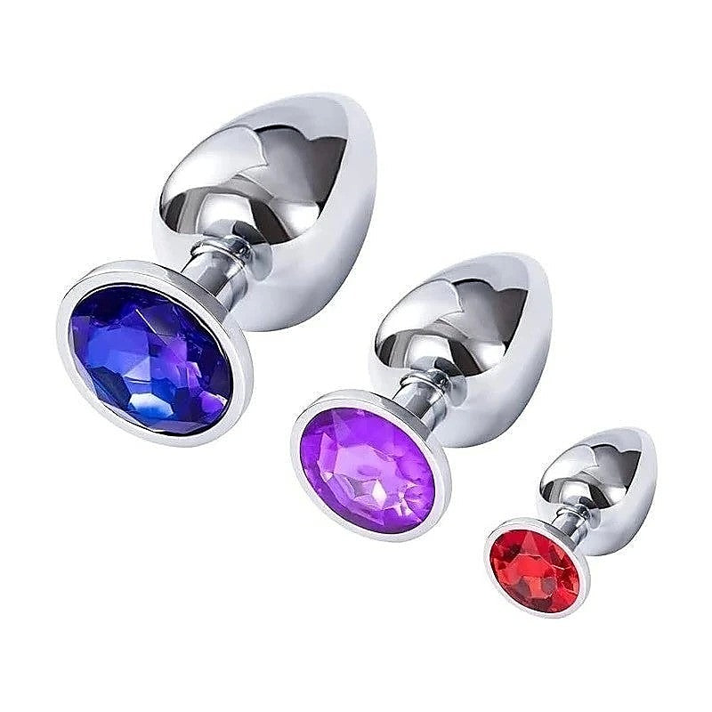 SXE Stainless Steel Comfort 3 Piece Butt Plug Set - Butt Plugs