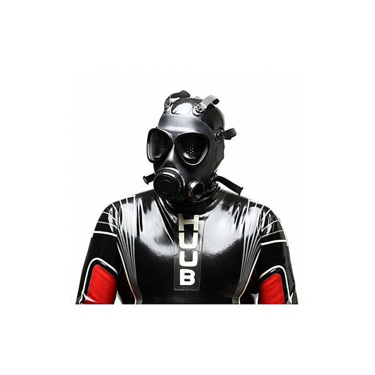 Military Adjustable Strap Rubber Gas BDSM Mask by XR Brands - Bondage Hoods