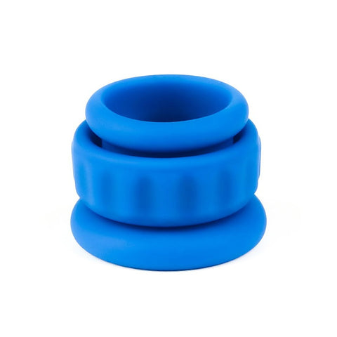 Lovetoy Pinnacle Pro Twin Flex Stretchy Cock and Balls Rings Blue - Ball and Cock Toys