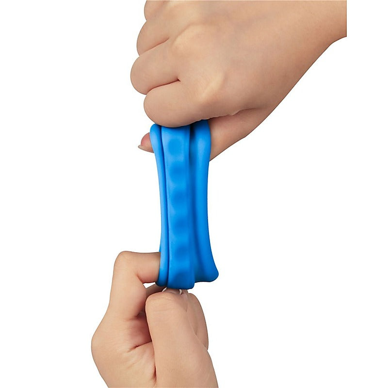 Lovetoy Pinnacle Pro Twin Flex Stretchy Cock and Balls Rings Blue - Ball and Cock Toys