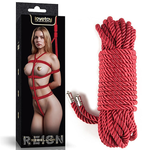 Rebellion Reign Silky Bondage Play Rope by Lovetoy - Cuffs And Restraints