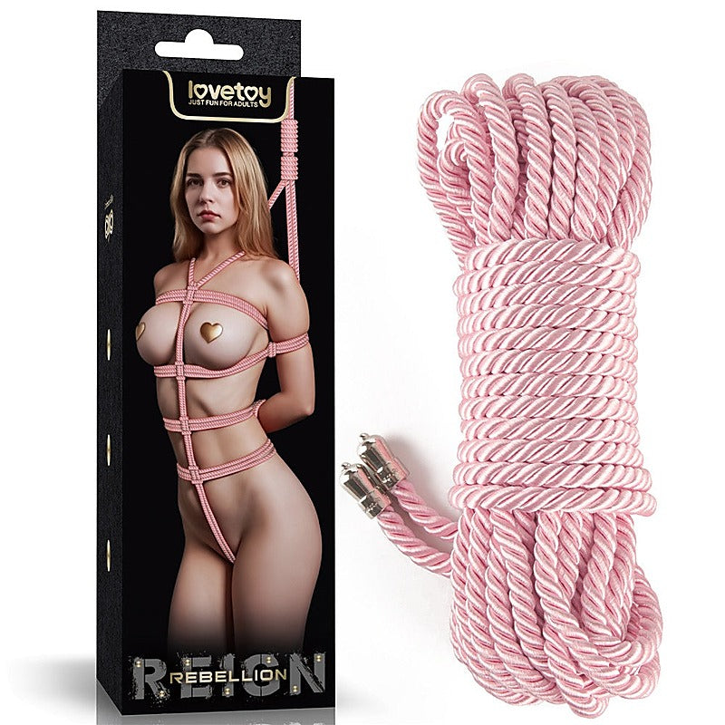 Rebellion Reign Silky Bondage Play Rope by Lovetoy - Cuffs And Restraints