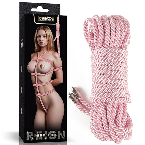 Rebellion Reign Silky Bondage Play Rope by Lovetoy - Cuffs And Restraints