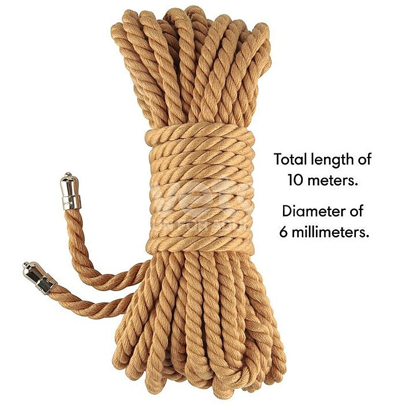 Rebellion Reign Natural Bondage Play Rope by Lovetoy - Cuffs And Restraints