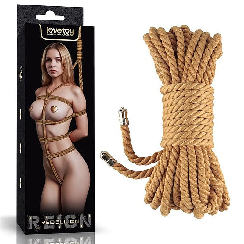 Rebellion Reign Natural Bondage Play Rope by Lovetoy - Cuffs And Restraints