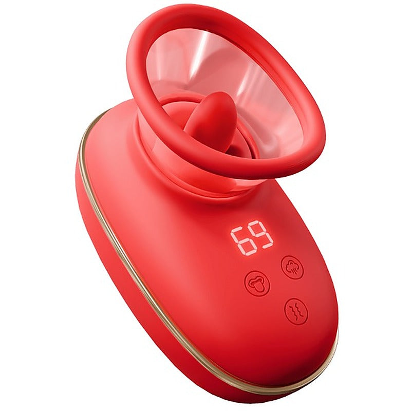 Amovibe Vortex Sucking & Licking Clitoral Stimulator Red - Clit Ticklers and Pulsators