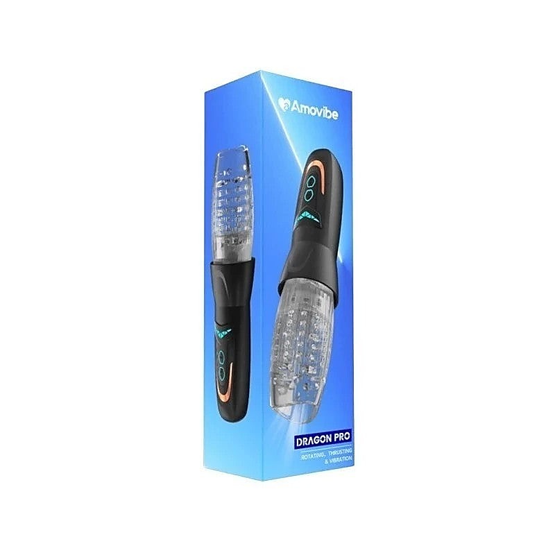 Dragon Pro Rechargeable Rotating Male Masturbator by Amovibe - Masturbators and Strokers