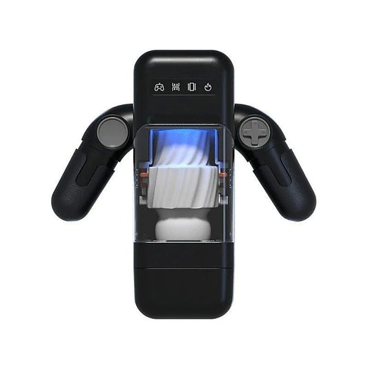 Amovibe Game Cup Thrusting & Rechargeable Male Masturbator Black - Masturbators and Strokers
