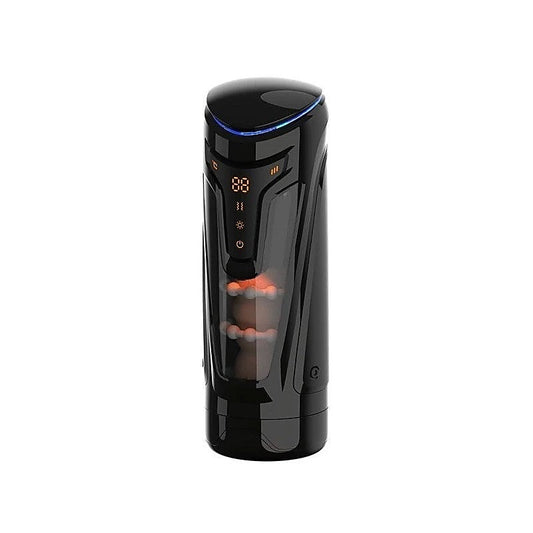 Amovibe Warrior Rechargeable Thrusting Male Masturbator Black - Masturbators and Strokers