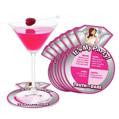 Bride To Be Truth or Dare Novelty Coaster by Ball & Chain - Party Gifts and Novelties