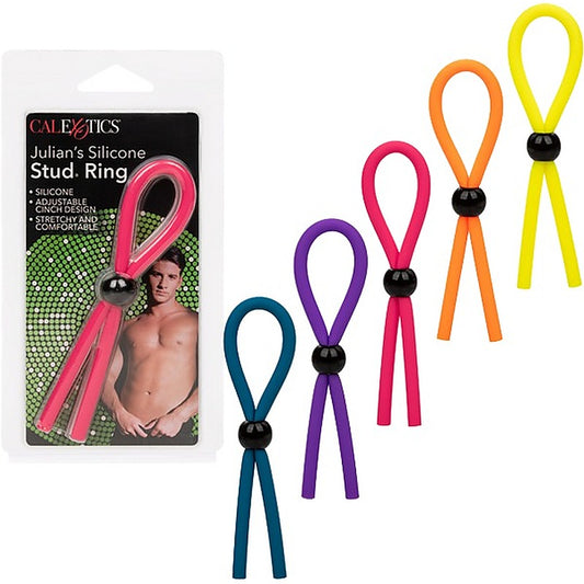 California Exotics Julians Silicone Stud Adjustable Cock Ring - Stretchy Cock Rings