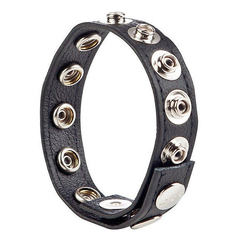 Colt Adjustable 8 Snap Fastener Leather Strap - Cock Rings