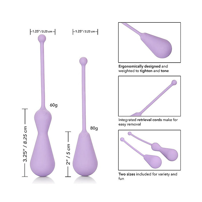 Silicone Weighted Kegel Exercisers Set by California Exotics - Love Eggs and Kegel Exercisers