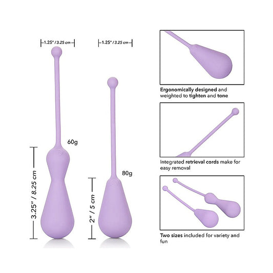 Dr Laura Berman Silicone Weighted Kegel Exercisers Set - Love Eggs and Kegel Exercisers