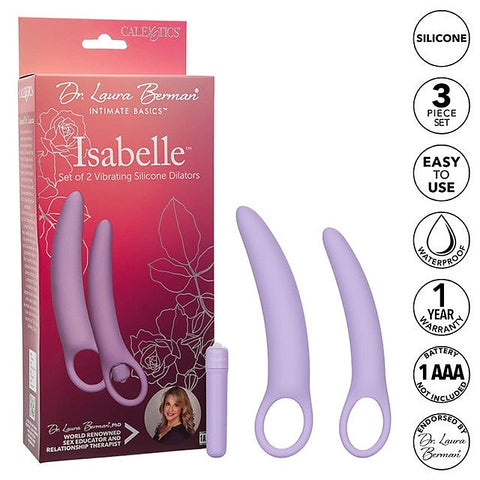 Isabelle Vibrating Silicone Dilator Set of 2 - Clit Ticklers and Pulsators