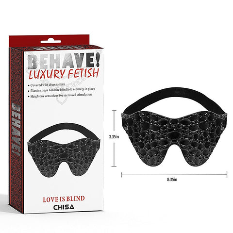 LOVE IS BLIND Drop Pattern BDSM Mask by Chisa - Masks And Blindfolds