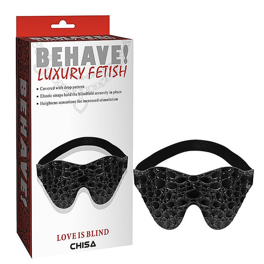 Behave LOVE IS BLIND Classics Bondage Mask Black - Masks And Blindfolds