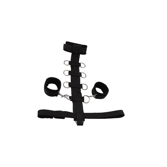 Behave Be My Slave Bondage Set Black - Cuffs And Restraints