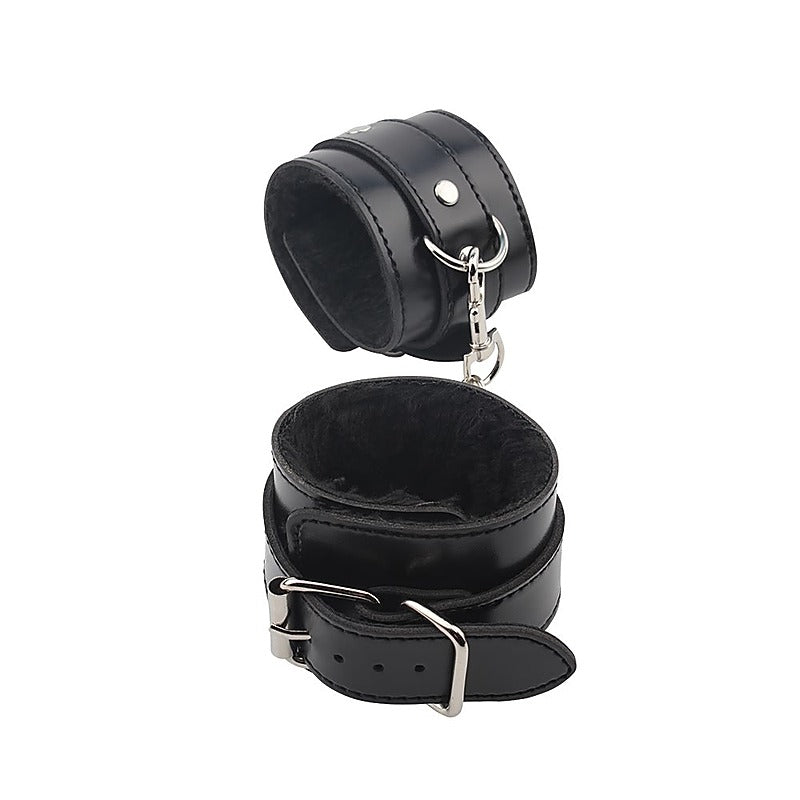 Behave Obey Me Leather Bondage Hand Cuffs by Chisa - Cuffs And Restraints