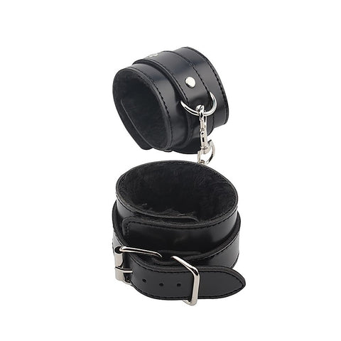 Behave Obey Me Leather Bondage Hand Cuffs by Chisa - Cuffs And Restraints