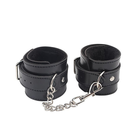 Behave Obey Me Leather Fetish Ankle Cuffs by Chisa - Cuffs And Restraints