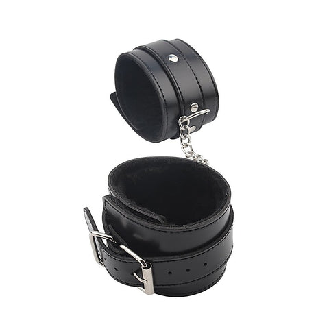 Behave Obey Me Leather Fetish Ankle Cuffs by Chisa - Cuffs And Restraints