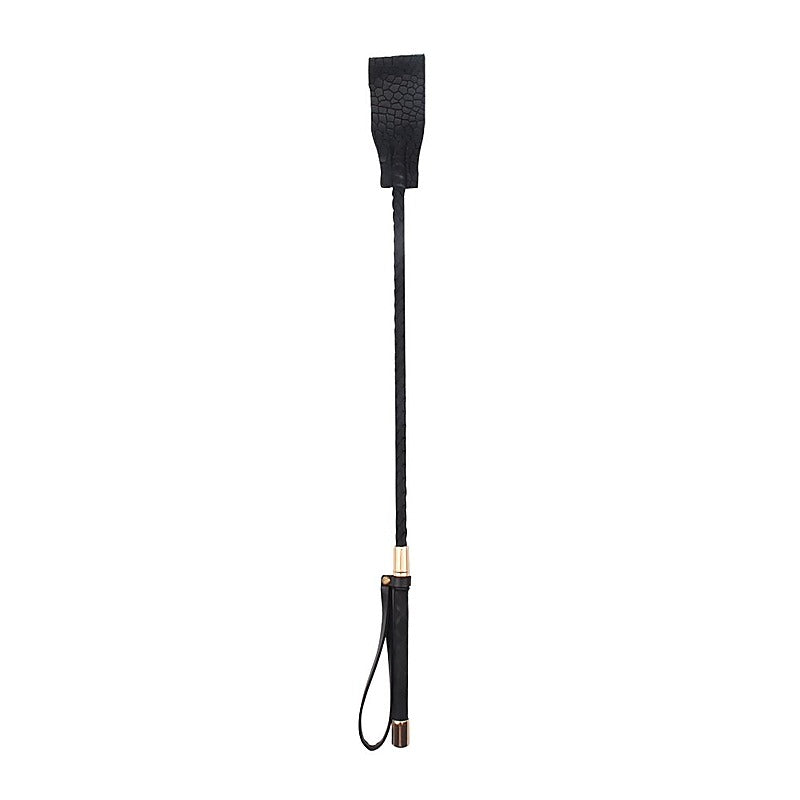 Behave Mischief Crop Super Soft Leather Tip Black - Whips And Crops