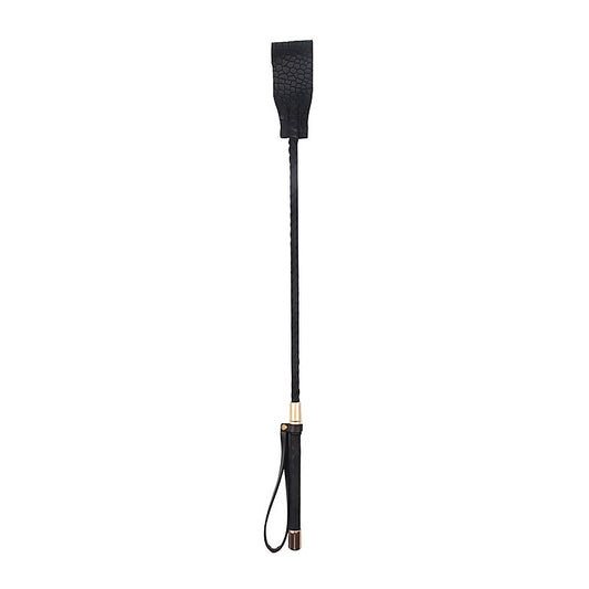 Behave Mischief Crop Super Soft Leather Tip Black - Whips And Crops
