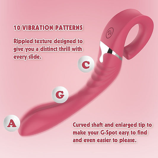 Lust Ripple Cavort 10 Function G Spot Vibrator Pink - G-Spot Vibrators