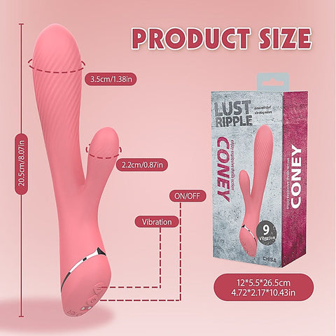 Lust Ripple Coney 9 Function Rabbit Vibrator by Chisa - Rabbit Vibrators