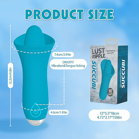 Lust Ripple Succubi 10 Function Clitoral Stimulator Blue - Clit Ticklers and Pulsators