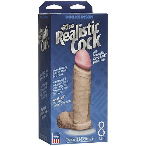 The Realistic Cock ULTRASKYN 8 Inches by Doc Johnson - Realistic Dildos