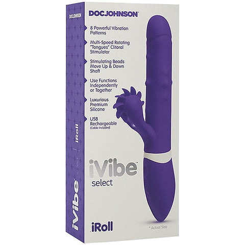 IVibe IRoll Multi Function Rabbit Vibrator by Doc Johnson - Rabbit Vibrators