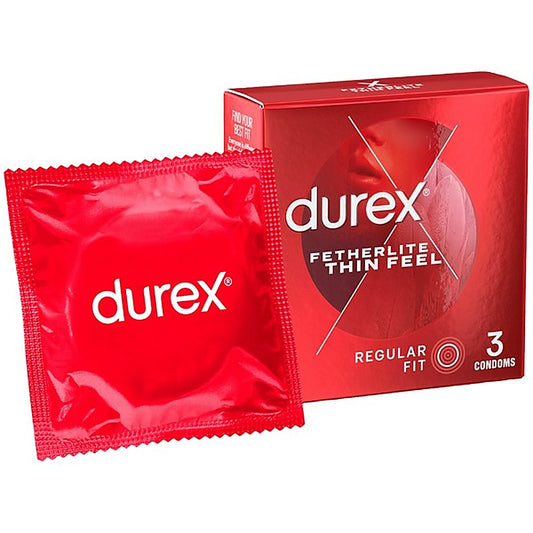 Durex Fetherlite Thin Feel Regular Fit Condoms 3 Piece - Condoms
