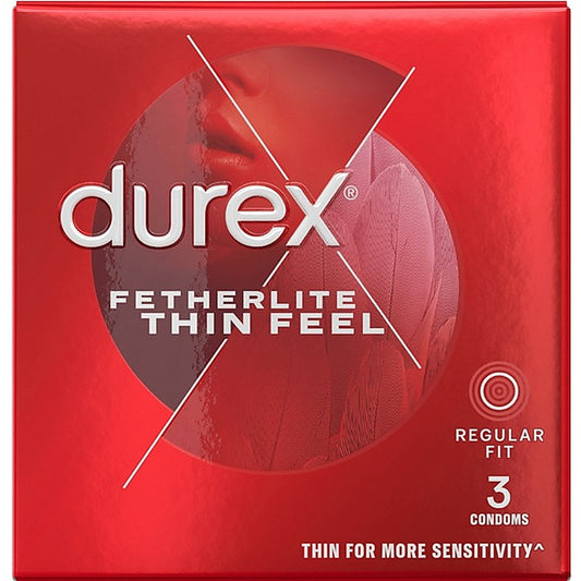 Durex Fetherlite Thin Feel Regular Fit Condoms 3 Piece - Condoms