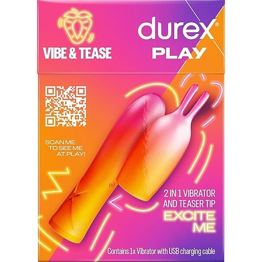 Durex Play Vibe & Tease 2 In 1 G Spot Vibrator & Teaser Tip - G-Spot Vibrators