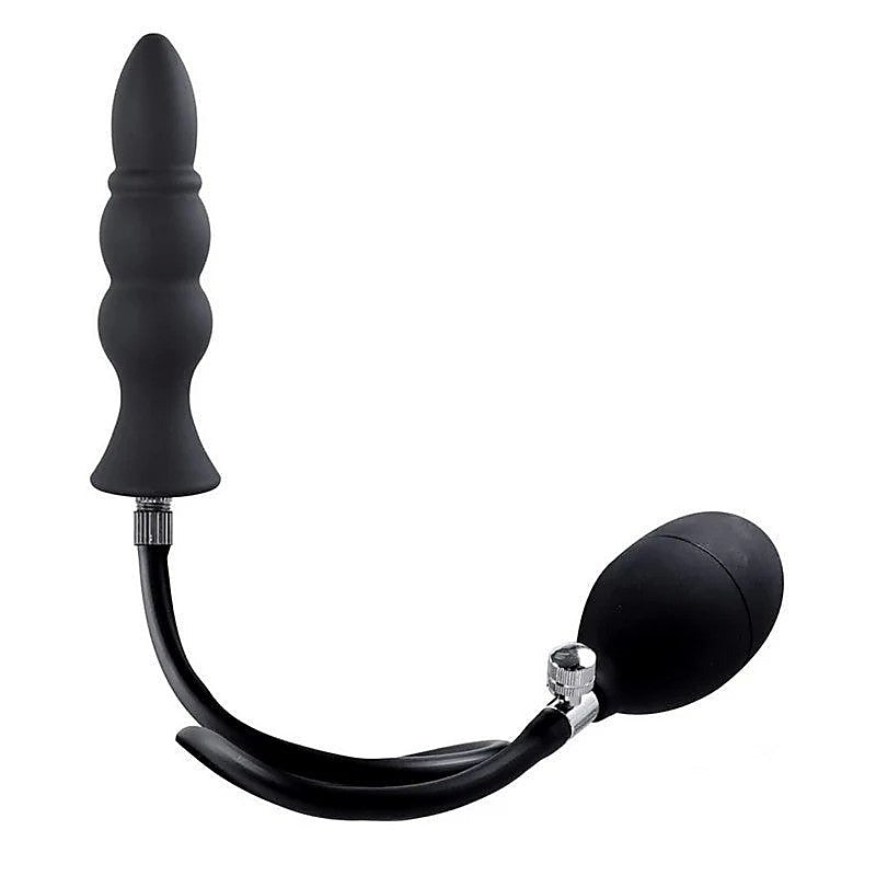 Strafe Inflatable Silicone Penis Shape Butt Plug - Butt Plugs