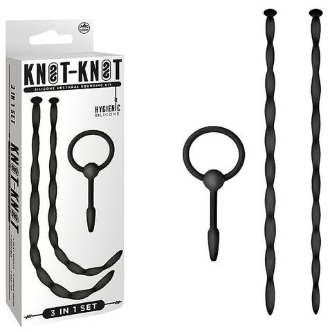 Knot Knot Twist Silicone Urethral Sounding Kit - Urethral Sounds