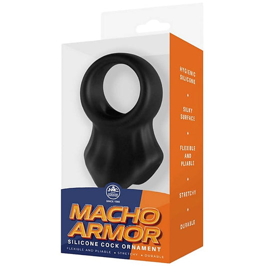 Macho Armor Silicone Stretchy Cock and Ball Ornament - Ball and Cock Toys