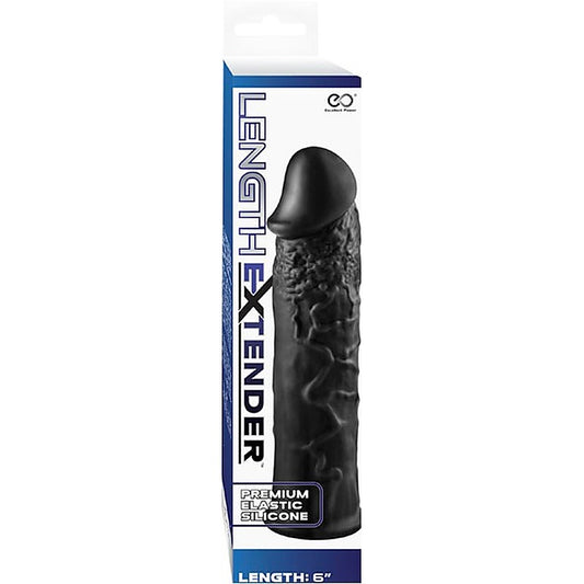 Excellent Power Penis Length Extender 6 Inch Black - Penis Sleeves and Extenders